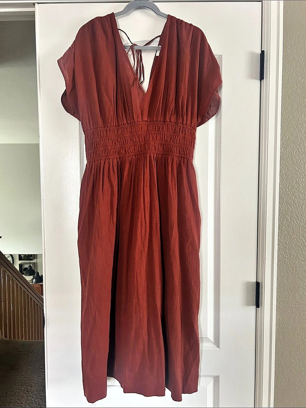 Loft Maxi Dress in terra cotta Size Large Like New